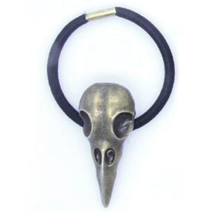 Punk Gothic Crow Skull Hairband – Metal Elastic Hair Tie