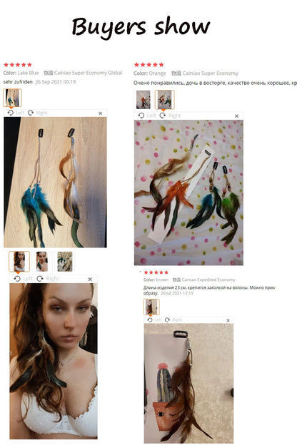 Bohemian Feather Headband – Tribal Weaving Hair Accessory