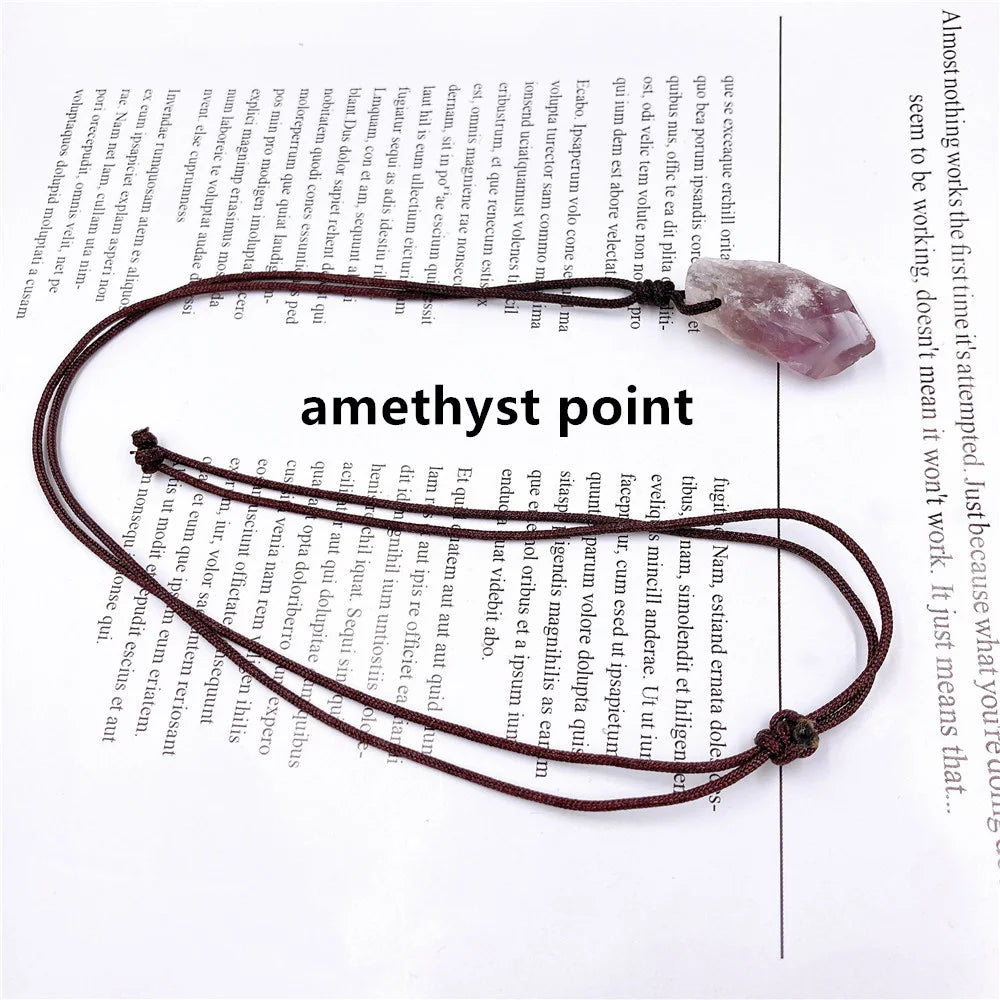 Natural Crystal Point Ornaments – Amethyst & Citrine Healing Stones