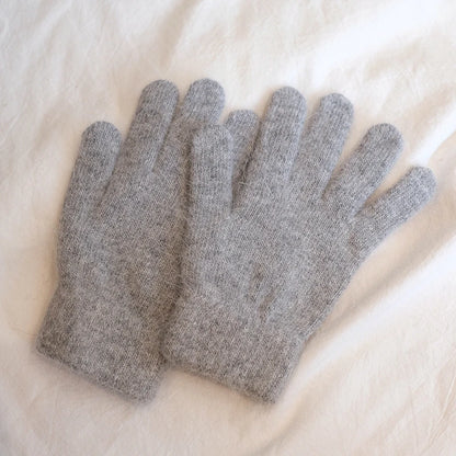 Cute Rabbit Knitted Winter Gloves – Women’s Fur Mittens