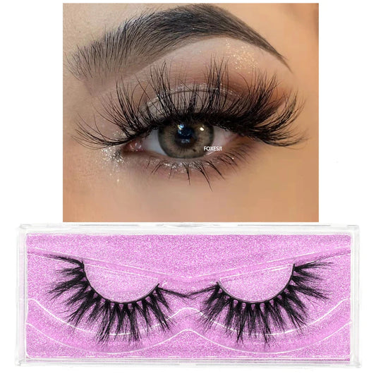 3D Mink Lashes – Fluffy Crisscross Wispy Strip Lashes 10 Soft Box