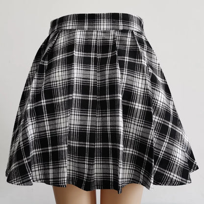 Irregular Gothic Pleated Mini Skirt – Harajuku Punk Asymmetric Skater Style