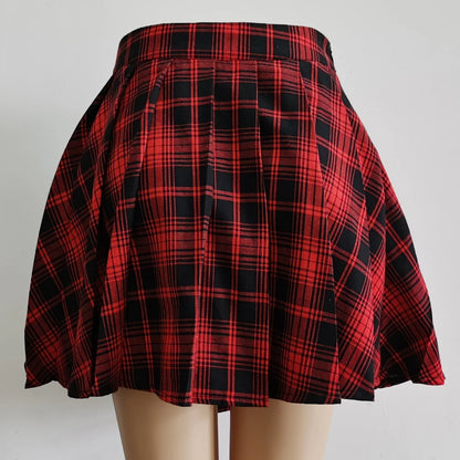Irregular Gothic Pleated Mini Skirt – Harajuku Punk Asymmetric Skater Style