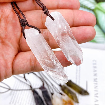 Natural Crystal Point Ornaments – Amethyst & Citrine Healing Stones