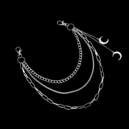 Moon Chain Pants Accessory – Gothic E-Girl/E-Boy Belt Keychain