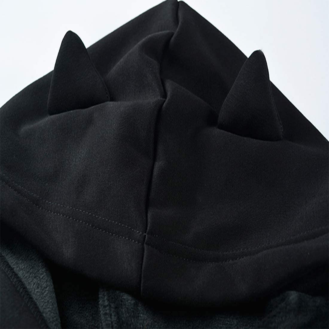 Kawaii Cat Ear Gothic Hoodie – Harajuku Cold Shoulder Bandage Sweatshirt