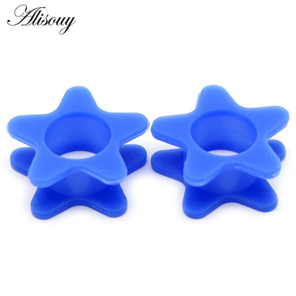 Star Hollow Silicone Ear Tunnels & Plugs Set