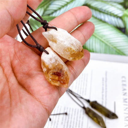 Natural Crystal Point Ornaments – Amethyst & Citrine Healing Stones