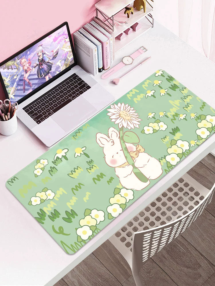 Bunny Cartoon Desk Mat – Cute Study & Computer Table Pad