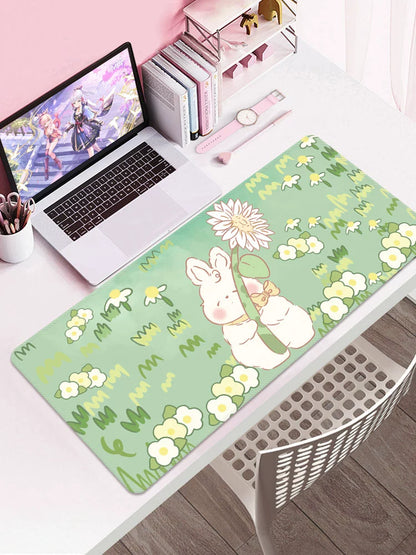 Bunny Cartoon Desk Mat – Cute Study & Computer Table Pad