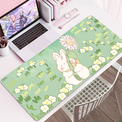 Bunny Cartoon Desk Mat – Cute Study & Computer Table Pad