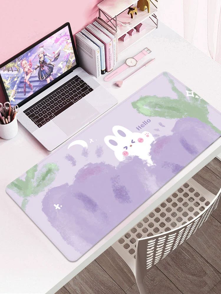 Bunny Cartoon Desk Mat – Cute Study & Computer Table Pad