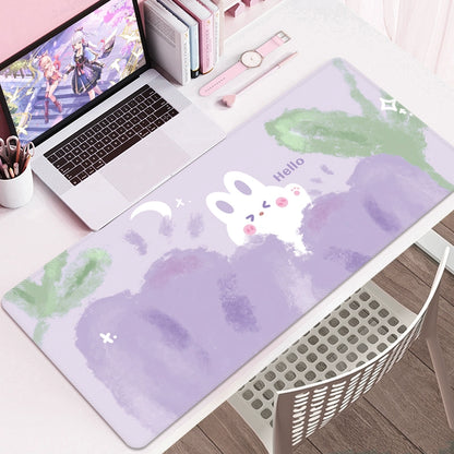 Bunny Cartoon Desk Mat – Cute Study & Computer Table Pad