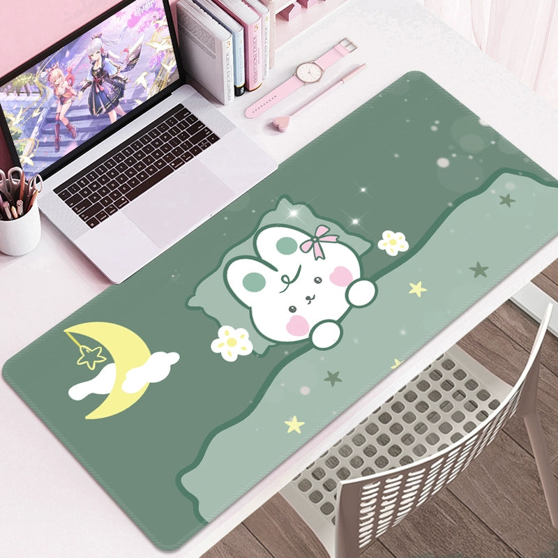 Bunny Cartoon Desk Mat – Cute Study & Computer Table Pad