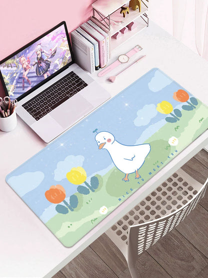 Bunny Cartoon Desk Mat – Cute Study & Computer Table Pad