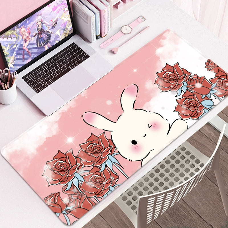 Bunny Cartoon Desk Mat – Cute Study & Computer Table Pad