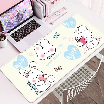 Bunny Cartoon Desk Mat – Cute Study & Computer Table Pad