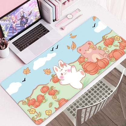 Bunny Cartoon Desk Mat – Cute Study & Computer Table Pad