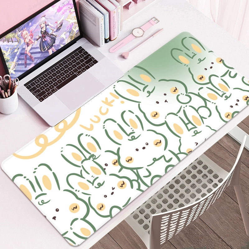 Bunny Cartoon Desk Mat – Cute Study & Computer Table Pad