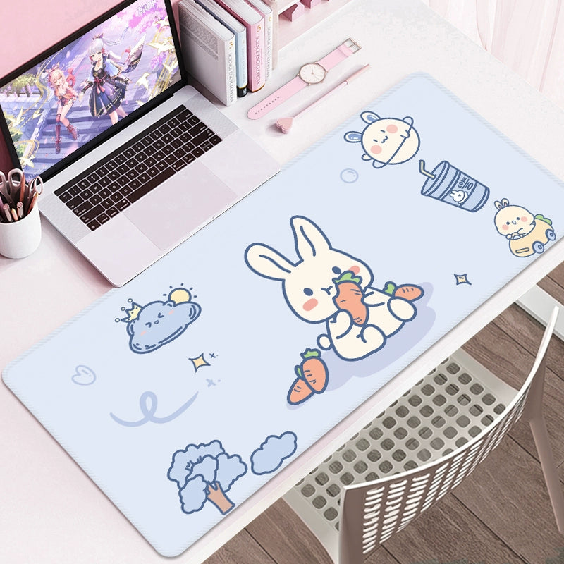 Bunny Cartoon Desk Mat – Cute Study & Computer Table Pad