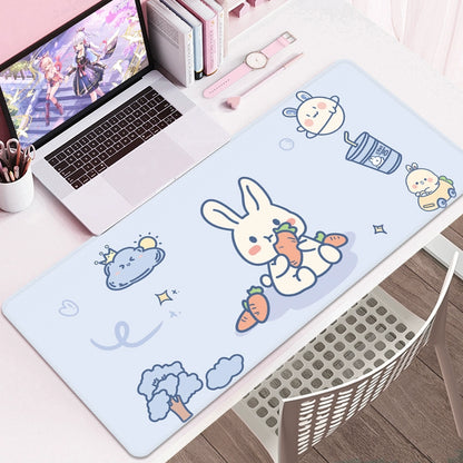 Bunny Cartoon Desk Mat – Cute Study & Computer Table Pad