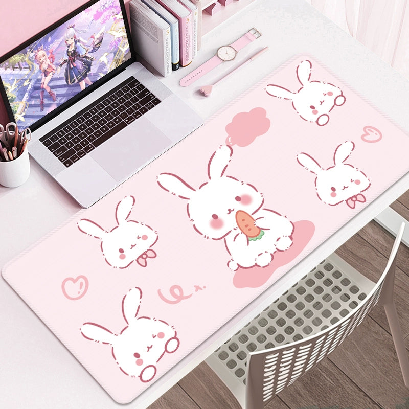 Bunny Cartoon Desk Mat – Cute Study & Computer Table Pad