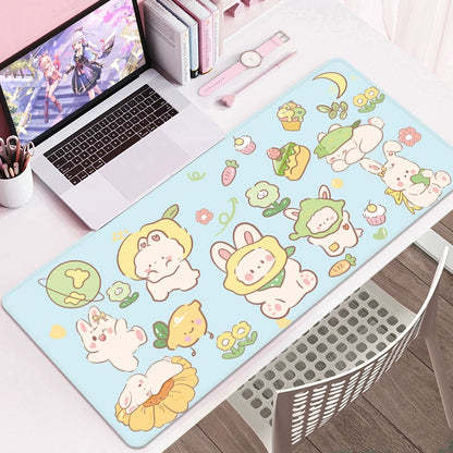 Bunny Cartoon Desk Mat – Cute Study & Computer Table Pad