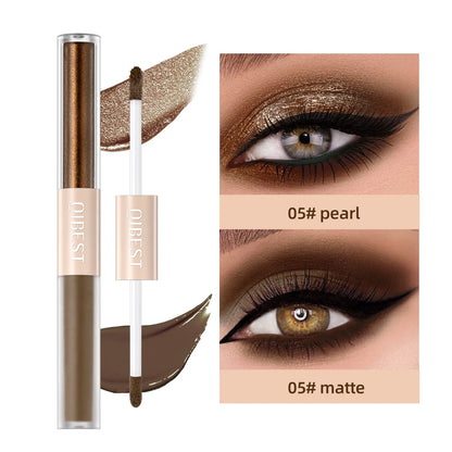 Double-Ended Glitter & Matte Eyeshadow Stick – 2-in-1 Waterproof Eye Makeup Pencil
