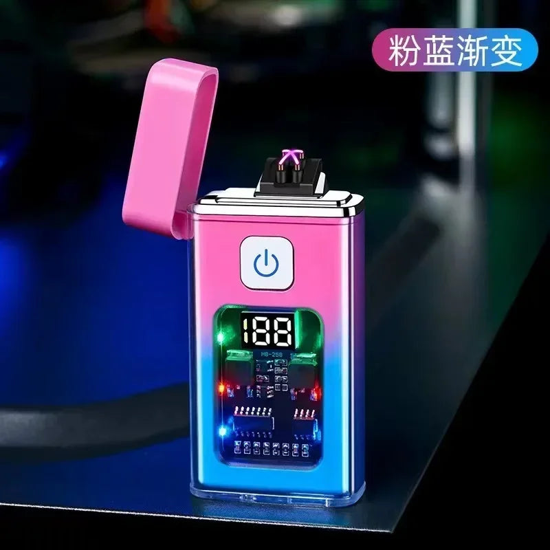 USB Rechargeable Electric Lighter – Windproof Dual Arc Plasma Fire Starter for Outdoors & Everyday Use