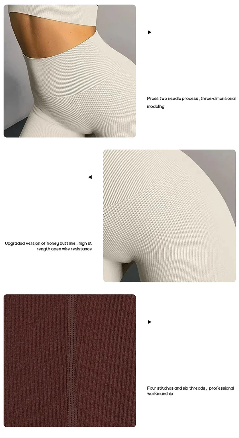 Seamless High-Waisted Yoga Pants – Slimming Sports Leggings