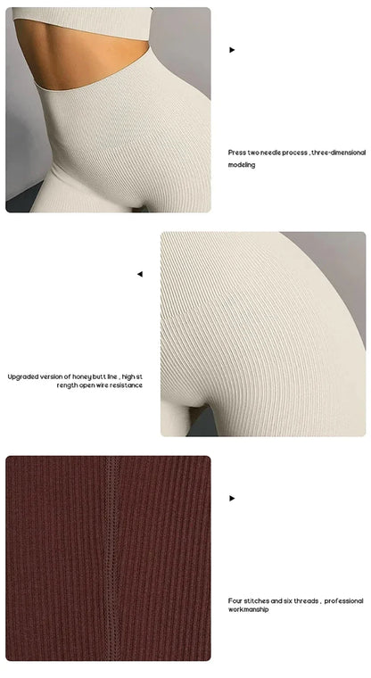 Seamless High-Waisted Yoga Pants – Slimming Sports Leggings