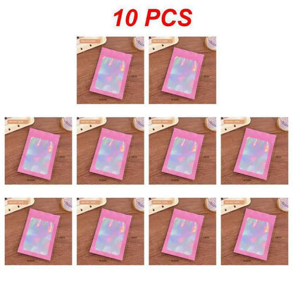 10pcs Holographic Smell-Proof Mylar Bags – Resealable Ziplock Pouches