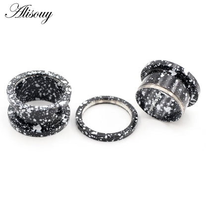 Stainless Steel Paint Pulley Ear Tunnels & Plugs Set