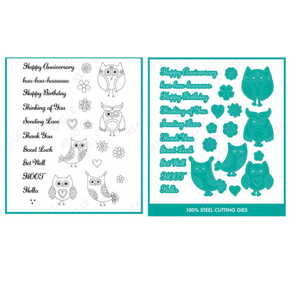 Holiday &amp; Birthday Wishes Metal Cutting Dies – DIY Craft &amp; Scrapbooking Stencils