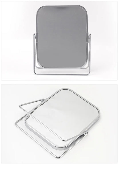 Dual-Sided Square Tabletop Makeup Mirror