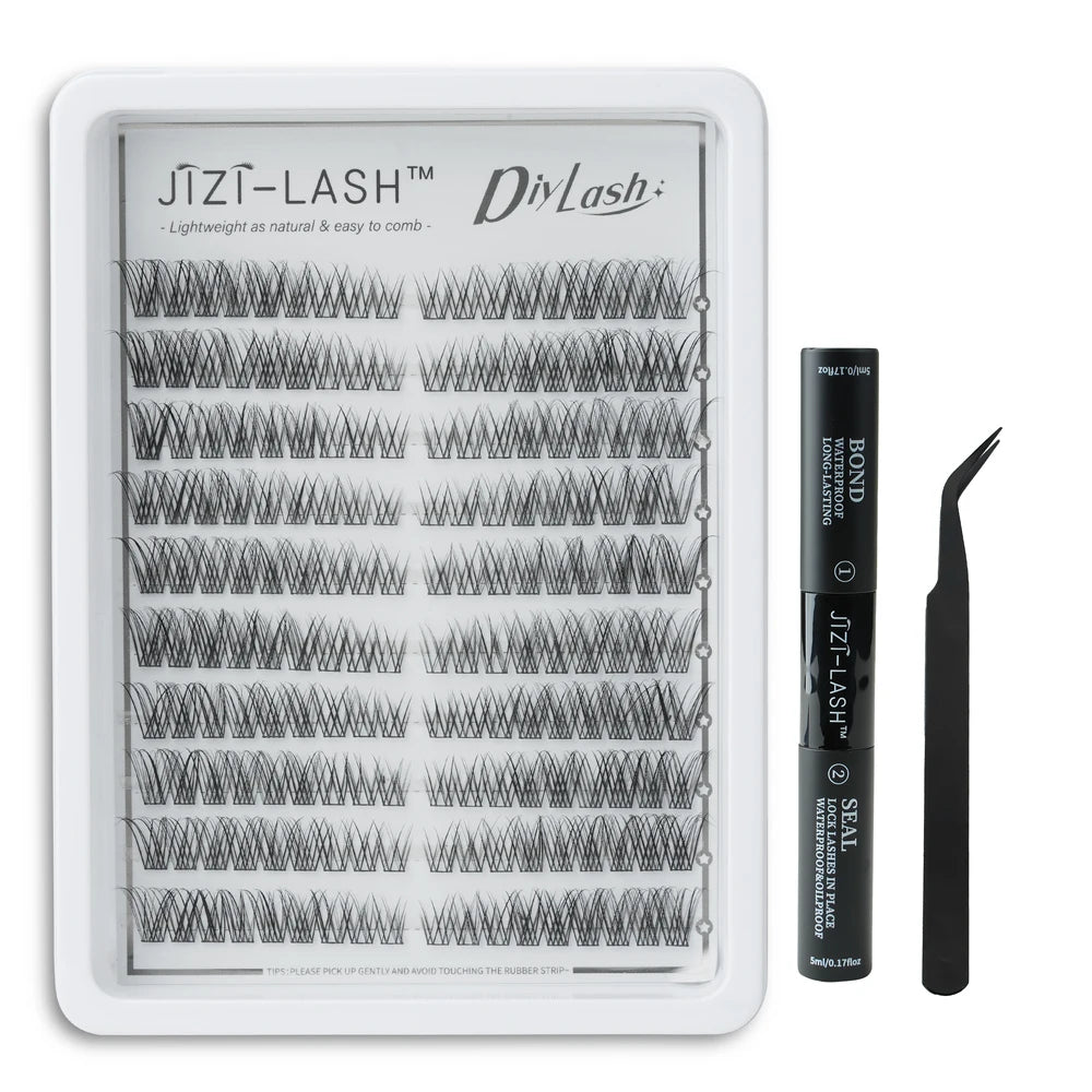 10 Rows Wispy Individual Cluster Lashes – CC Curl (12mm)