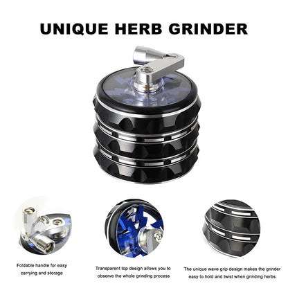 63mm Premium Zinc Alloy Grinder – 4-Layer Multifunctional Herb & Spice Crusher
