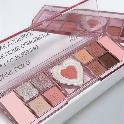 Love Heart 12-Color Pink Eyeshadow Palette