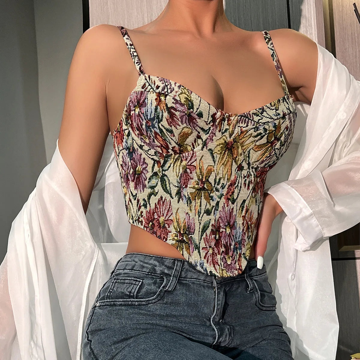Women’s Underbust Bustier Camis – Sexy Crop Top Lingerie Streetwear