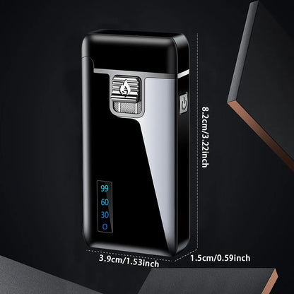 Double Jet Flame & Dual Arc Electronic Lighter – 2-in-1 Rechargeable