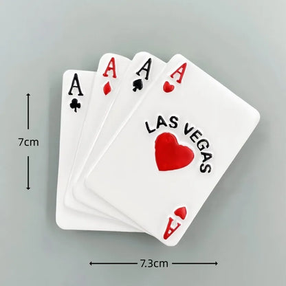 Las Vegas Playing Cards Fridge Magnet