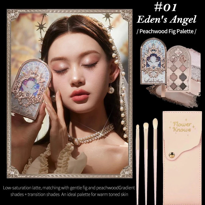 Little Angel 9-Color Eyeshadow Palette – Shimmer & Glitter Finishes