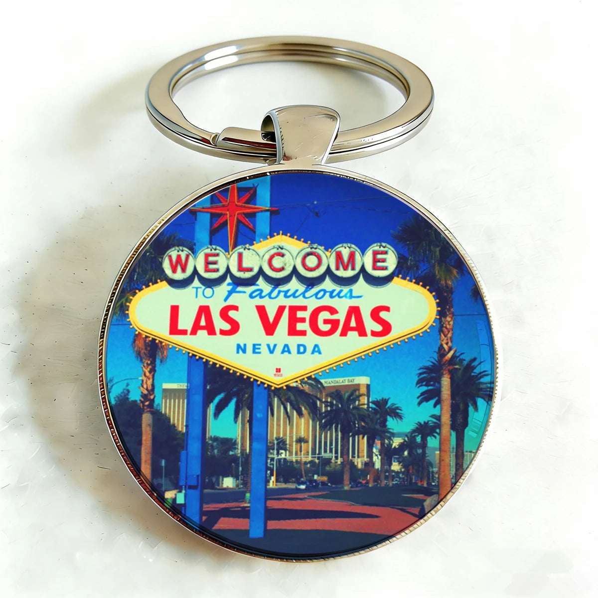 Vintage Las Vegas Welcome Keychain