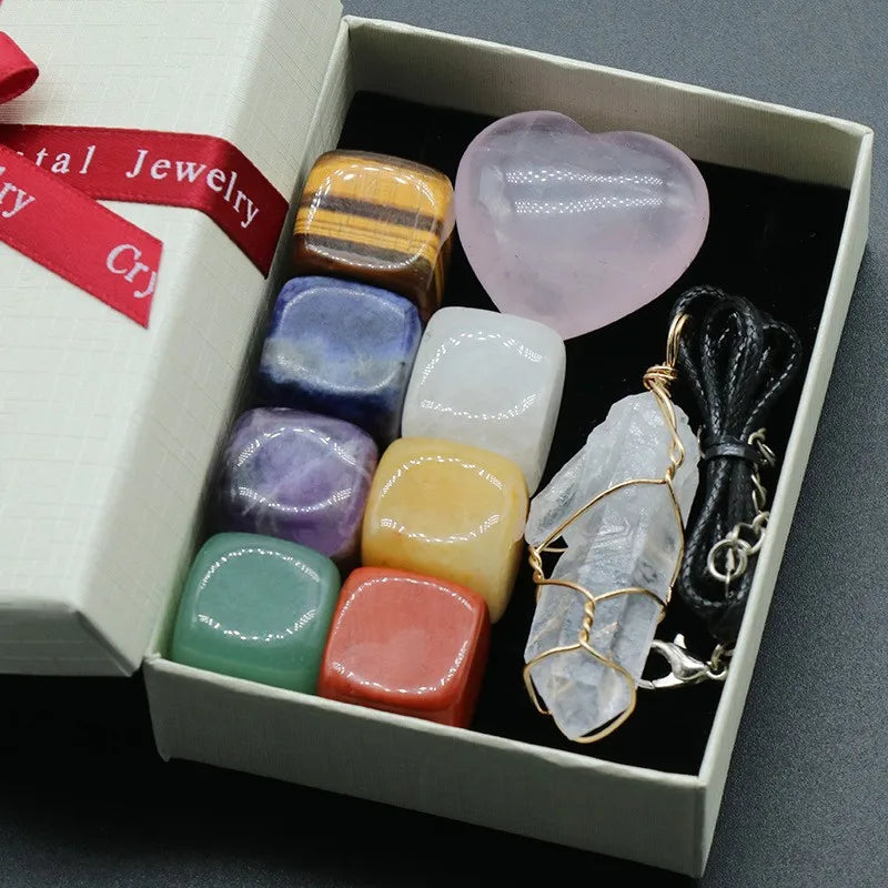 Chakra Yoga Reiki Stone Set – Natural Crystal Healing Collection