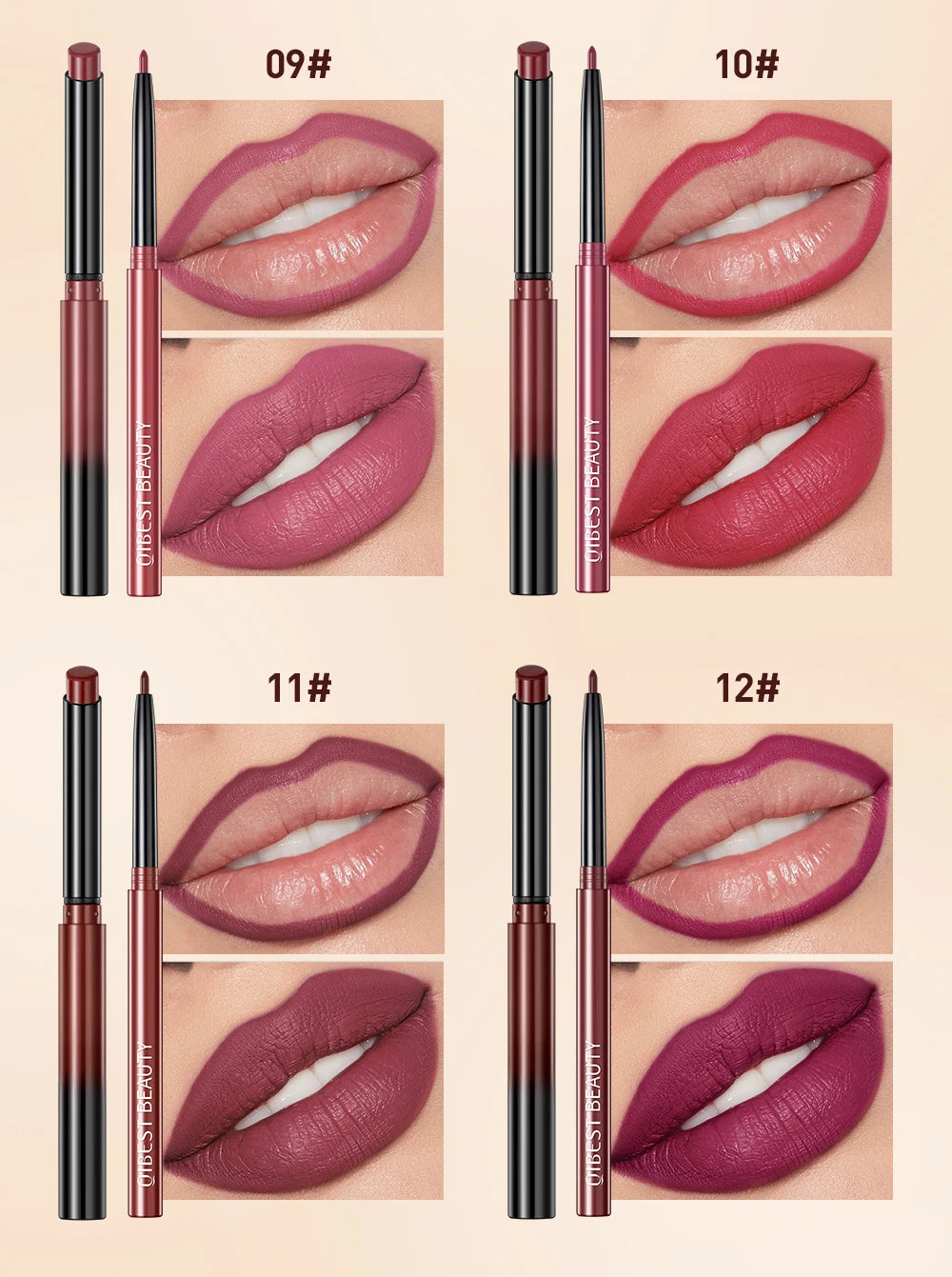 2PCS Matte Lipstick & Lip Liner Set