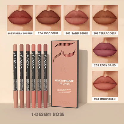 Nude Matte Lip Liner Pencil Set (6pcs)