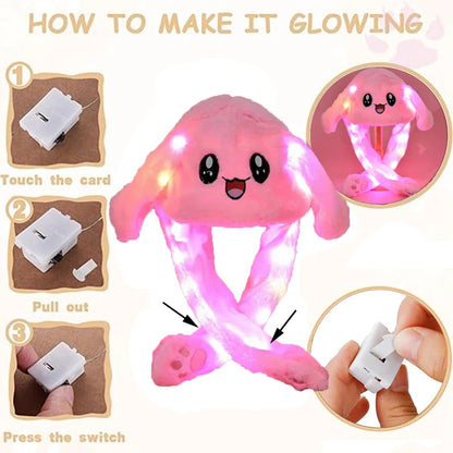 LED Moving Bunny Ears Hat