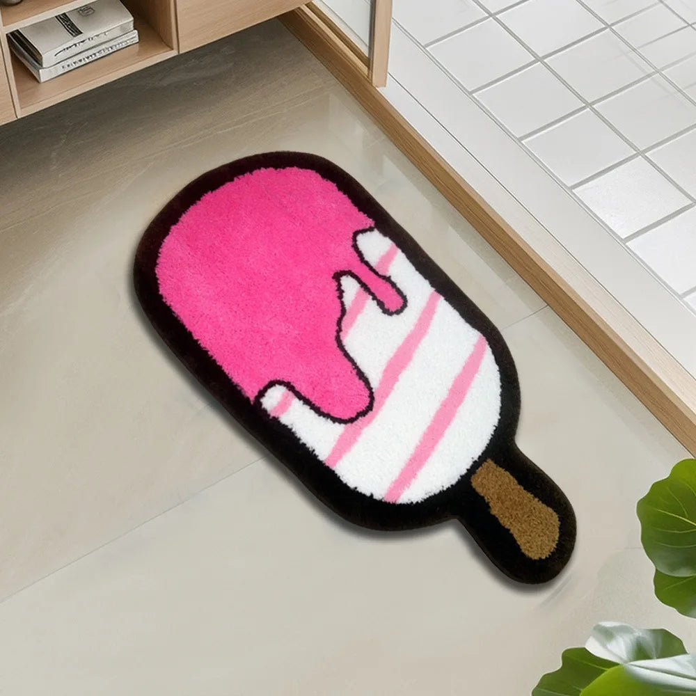 Cute Cartoon Ice Cream Plush Rug