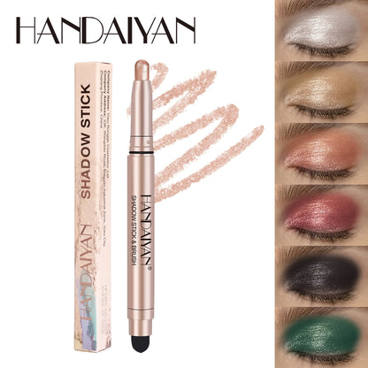 Double-Head Eyeshadow Stick – Shimmer & Matte Cream Pencil (Waterproof, Long-Lasting)