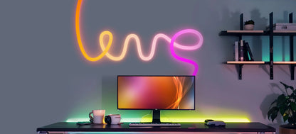 WS2812B / WS2811 5V Round Neon LED Strip – 360° RGBIC Flexible Silicone Tape, 50 LEDs/m, IP67 Waterproof